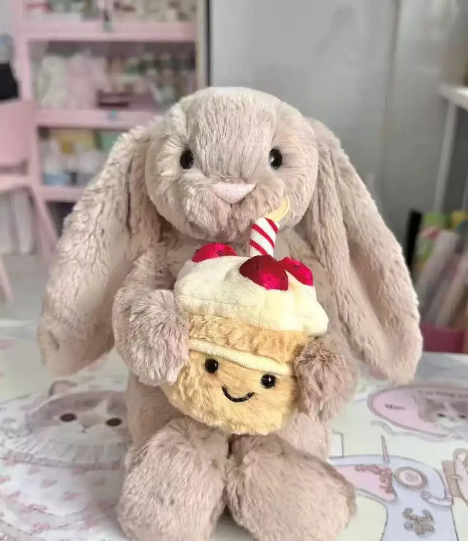 2026 New Spring Series Plush Toy Barcelona Bear Narcissus Aromatherapy Soothing Bonny Real Fur Series Bonny Bunny