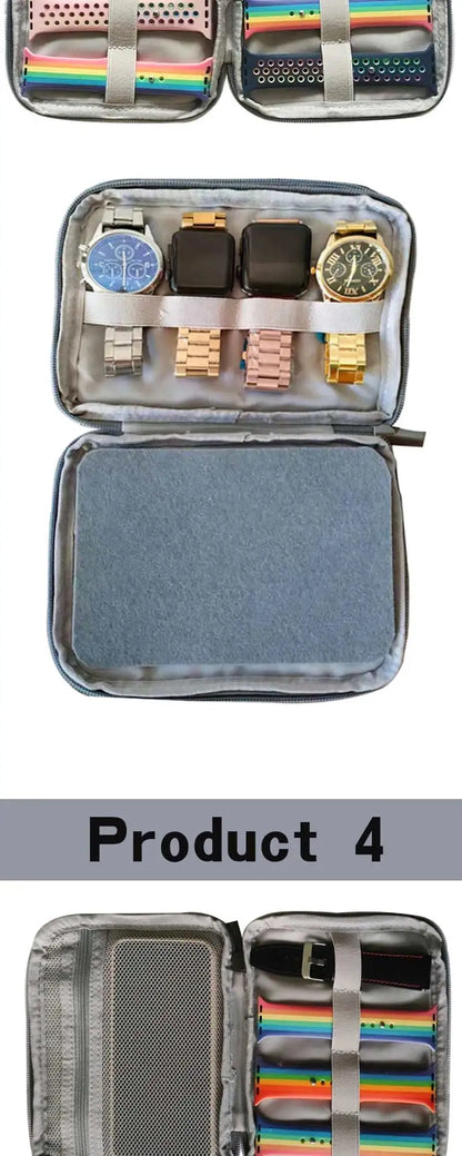 Waterproof Portable Box watch Holder Organizer Storage for Men Women smart watch boxes for Apple watch strap storage box watches