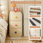 Cute Solid Wood Children's Nightstands for Children Furniture Dormitory Storage Bedside Tables Narrow Children's Storage Cabinet