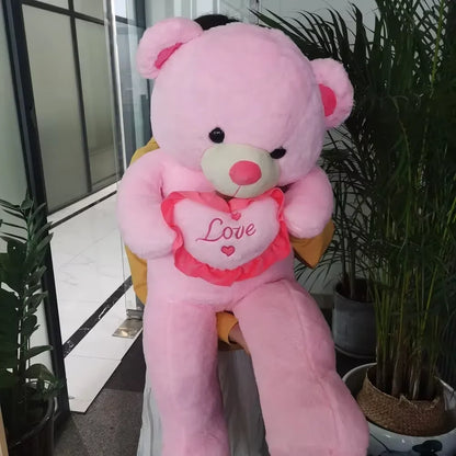 80/100cm Big LOVE Bear Plush Toy Lovely Huge Stuffed Soft Bear Doll Lover Bear Kid Toy Girlfriend Valentine's Day Birthday Gifts