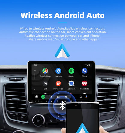 2 in 1 Wired to Wireless Car CarPlay Adapter Android Auto AI Box Plug & Used for OEM Wired CarPlay AA Navigation System