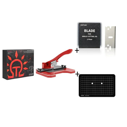 DSPIAE AT-CJ Angel Cutting Station Hand Tool Set for Precision Work Aluminium Alloy Hobby DIY Model Tools Red Carbon Steel Blade