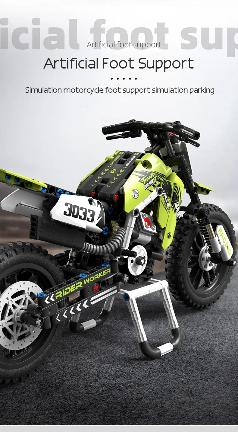 Creative Motorcycle Toy Building Block Set STEM Construction Kit for Boys, Girls and Adults Collectible Motorcycle Models