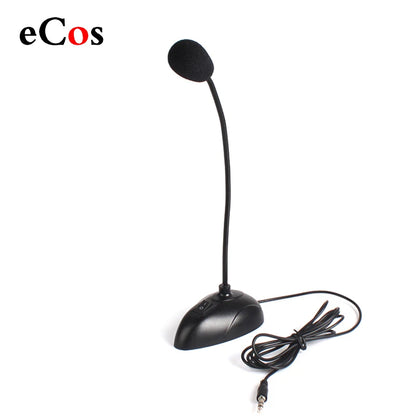 Flexible Stand Mini Studio Speech Microphone 3.5mm Plug Gooseneck Mic Wired Microphone for Computer PC Desktop Notebook #21230