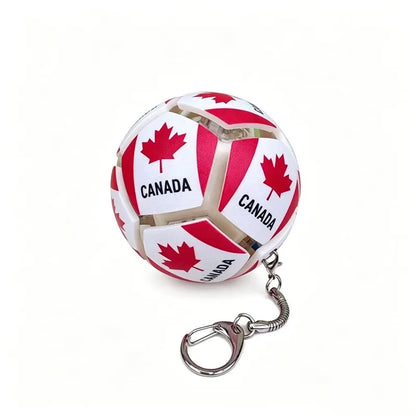 Football Keychain Fidget Toy Stress Relief Pendant Soccer Ball for Fan Portable Multi-National Team Souvenir for Car Key Handbag