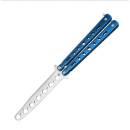 Martial Arts Practice Knife Portable Steel Metal Folding Butterfly Knife for Practicing Flipping Tricks