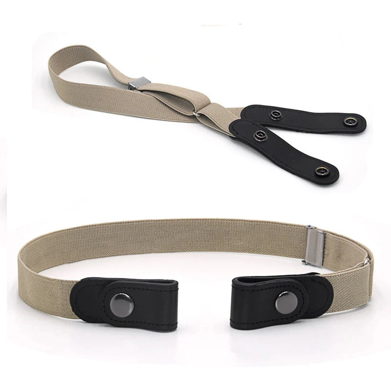1pc Buckle-Free Belt For Jean Pants,Dresses,No Buckle Stretch Elastic Waist Belt For Women/Men,No Bulge,No Hassle Waist Belt