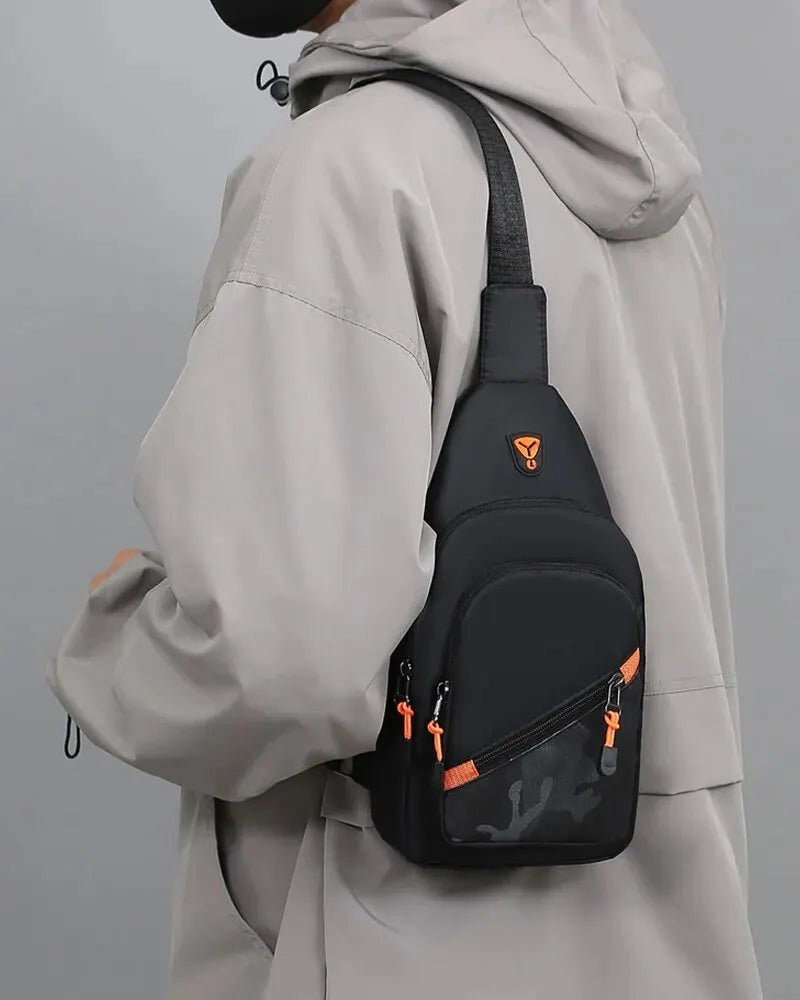 Rilibegan Nylon Men's Chest Bag 2023 New Portable Casual Shoulder Bag Trendy and Unique Design Crossbody Bag