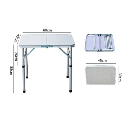 Outdoor camping leisure folding table beach party picnic barbecue height adjustable aluminum alloy lightweight foldable table
