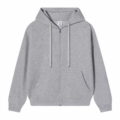 Bulk Custom Logo Full Zip Up Hoodie Unisex Sweatshirt Personalized Printing Embroidery Team Staff Uniform Work Jacket Men Women