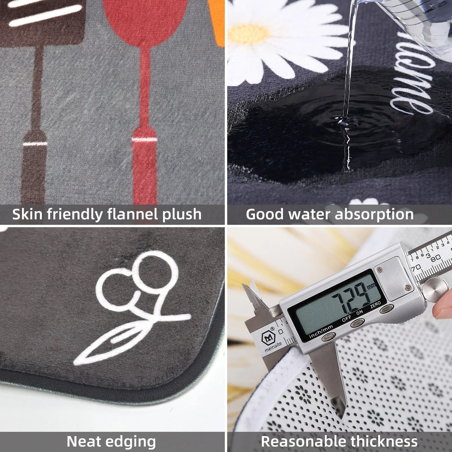Multi-purpose Sponge Water Absorption Mat: Kitchen, Bathroom Bathroom Anti-skid, Moisture Absorption, Machine Washable Carpet
