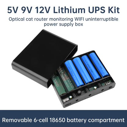 5V9V12V Output Power Bank Box for Cellphone Power Storage Case Tablet Modem 6 x 18650 Battery UPS Uninterrupted Power Supply New