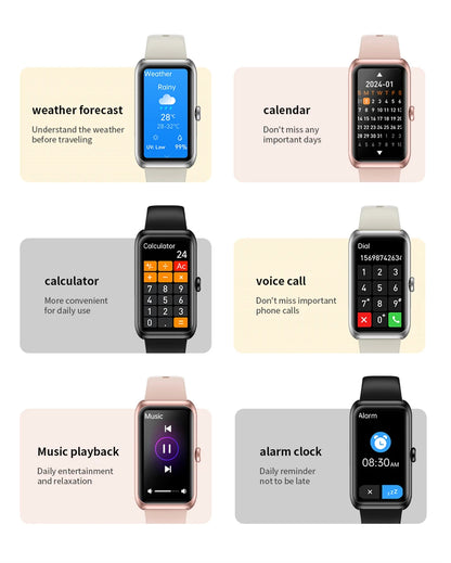 LIGE Fashionowy Smartwatch z Pełnym Ekranem Dotykowym Męski Damski Przypomnienie o Połączeniach Bransoletka Damska 100+ Trybów Sportowych Monitor Tętna Smartwatch