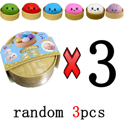 Glitter dumpling squishies Glitter Dumpling Squishy with Box Dumplings Sensory Dumpling Pressure Toy for Stress Relief