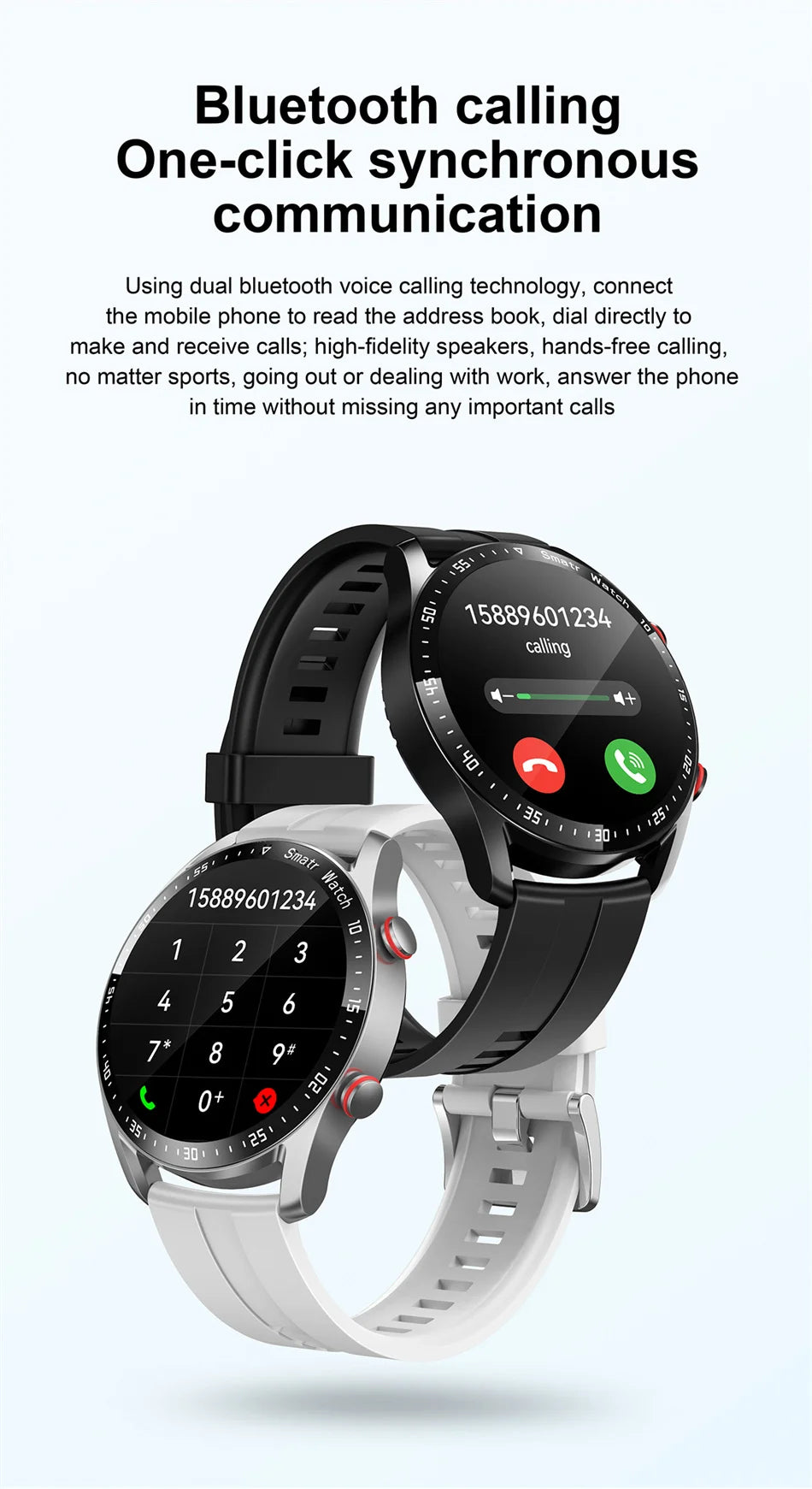 2026 NEW 1.5 inch Smart Watch Men Bluetooth Call Heart Rate ECG Health Fitness Sports Watch Waterproof Business Man Smartwatch
