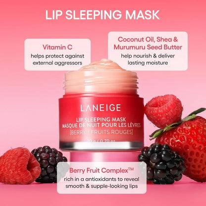 Laneige Gummy Bear Vanilla Strawberry Lip Mask Plumping Gloss Lip Gloss Lip Oil Moisturizing Balm Exfoliating Daily Care Balm