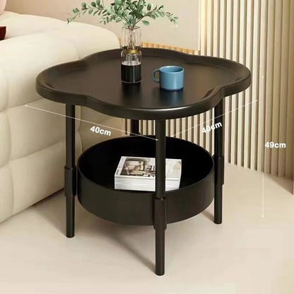 Trendy 40*40CM Side Table Plastic Samll End Table With Storage Easy to Assemble Bedside Table for Living Room