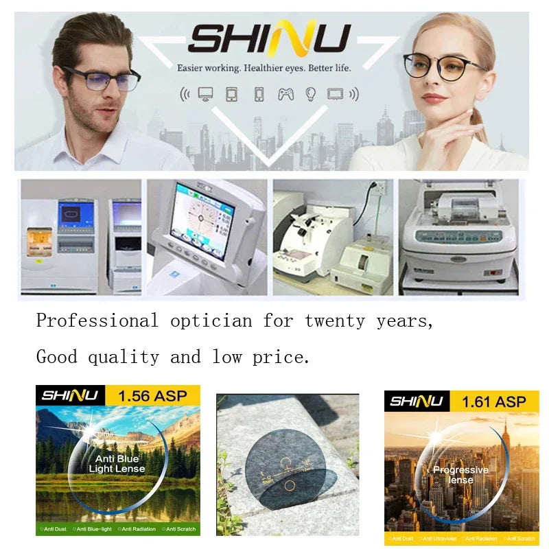 Men's Glasses Multifocal Progressive Reading Glasses Men Women Reader Presbyopia Hyperopia Eyeglasses Diopter Eyewear Spectacles