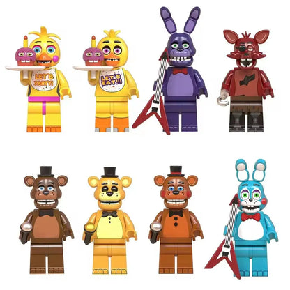 NEW FNAF Nights Game Figure Mini Figures Building BlocksSkeleton Thriller Toys gift kids toys mould king