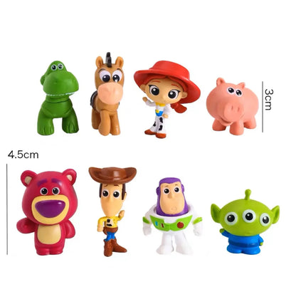 8pcs / Set Toy Story Action Figure Anime Cartoon Model Doll Car Decoration Cake Accessories Anime Figure Toy Children's Gift