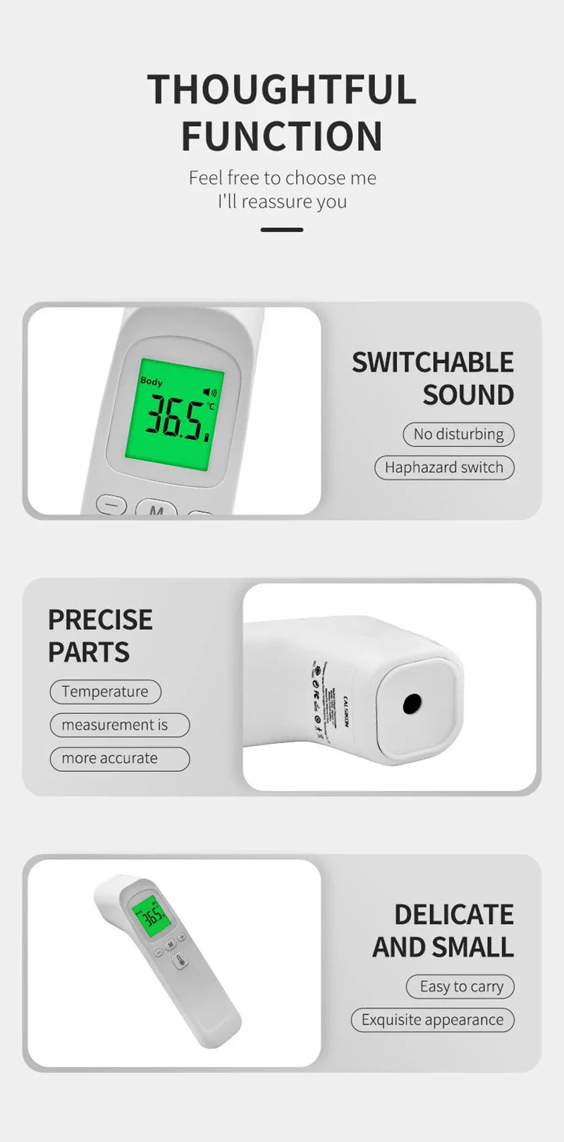 Household Infrared Thermometer Digital Non Contact LCD Laser Thermometer Tool Handheld IR Temp Pyrometer Finger Pulse Oximeter