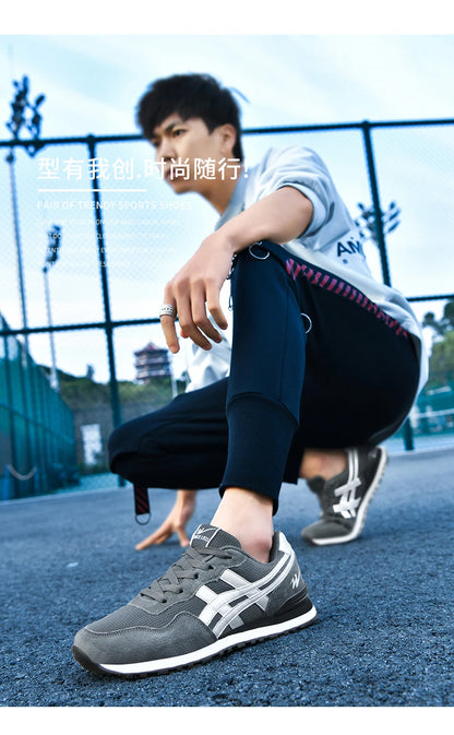 Double Star Training Walking Shoes, Breathable Mesh Sports Shoes, Versatile Fashion Trendy Men's Shoes