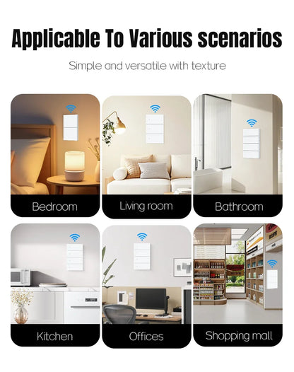 Milfra Smart Switch Zigbee WIFI Light Switch 1/2/3/4/6 Gang Voice Control Work With Alexa Google Home Tuya Control With Neutral