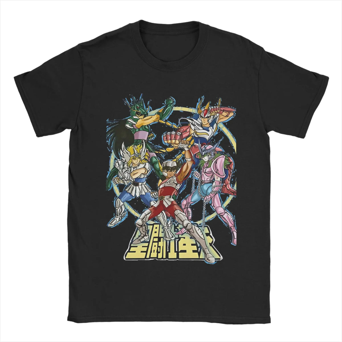 Knights of The Zodiac for Men Women T Shirt Anime Fashion Tee Shirt Short Sleeve Round Neck T-Shirt Cotton Gift Idea Clothes