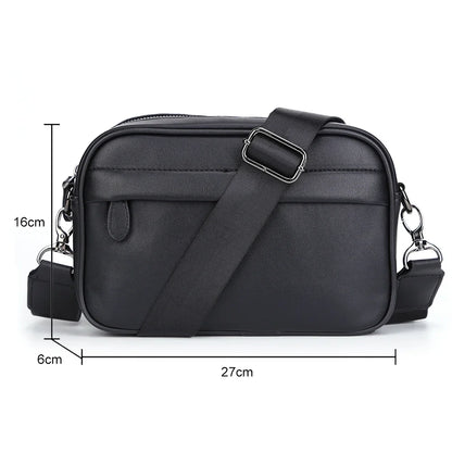 2024 Luxury Designer Women's Chest Bag PU Leather Wide Strap Shoulder Crossbody Bag Female Fashion Fanny Pack Banana Waist Bag