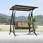 Three-person outdoor swing balcony garden suspended chair with internet-popular swing chair and lights