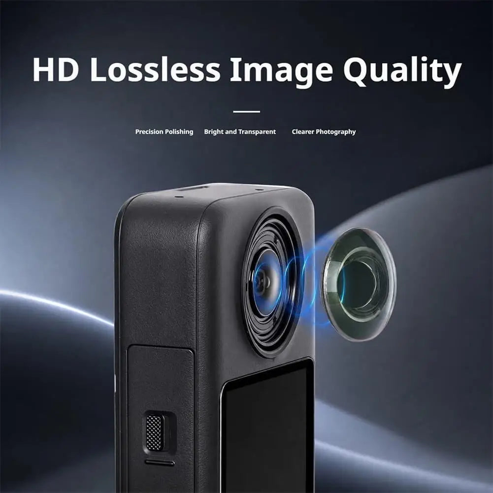 Replacement Kit for DJI Osmo 360 Accessories, Optical Glass with Aluminum Alloy Ring + Assembly & Disassembly Tool, Camera Lens