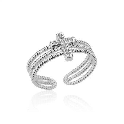 Blue Zircon Crown Rings For Women Stainless Steel Gold Color Adjustable Crown Ring 2026 Trend Design Female Wedding Jewerly Gift