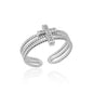 Blue Zircon Crown Rings For Women Stainless Steel Gold Color Adjustable Crown Ring 2026 Trend Design Female Wedding Jewerly Gift