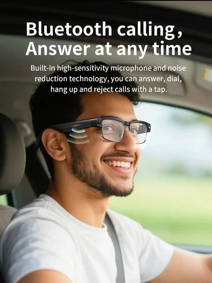 800W Pixel Camera Smart Glasses Photo Video Record BT Call Al Object Recognition Voice Assistant Translation Music Sunglasses