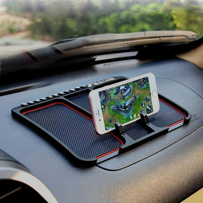 Car dashboard pad - with phone stand, parking sign, car dashboard storage, countertop storage pad