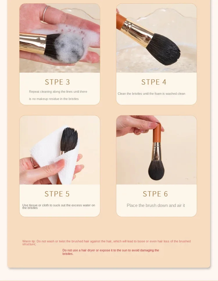 9Pcs/lot Mini Makeup Brush Set Portable Travel Cosmetic Brushes Kit Eyeshadow Foundation Powder Brushes Beauty Makeup Tools