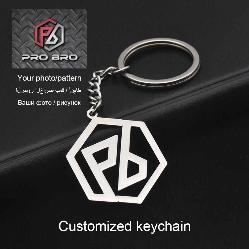Personalized Logo Keychain, Wholesale Custom Company Logo Pendant, Stainless Steel Material Custom Metal Badge Keyring, Pendant