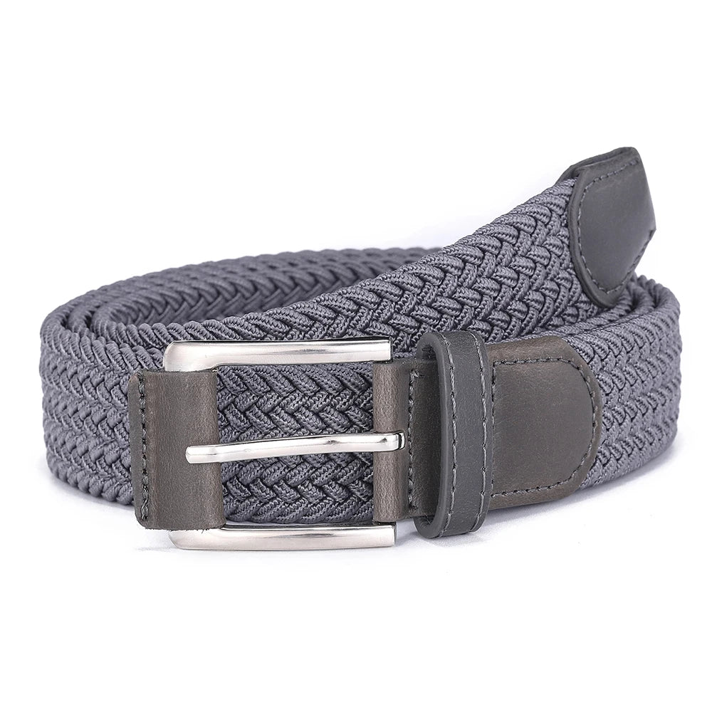 Casual Men's And Women's Woven Elastic Belt Outdoor Sports Stretch Jeans Designer Fashion Accessory for Men And Women