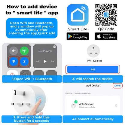 20A 16A UK Plug TUYA WIFI Smart Socket With Power Monitor Voice Control Timing Home Power Socket Works with Alexa Google Home