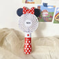 Handheld USB Charging Fan Cartoon Anime Character Mickey Mouse Shaped Desktop Electric Fan Kawaii Night Light Fan Toys Gif