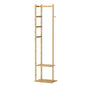 Bamboo Corner Coat Rack Stand Hall Tree Entryway Clothing Organizer Eco-Friendly Storage for Living Room Bedroom