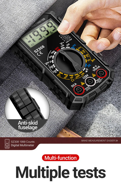 ANENG SZ308 1999 Count Digital Multimeter AC/DC High-Precision Multi-function Voltage Current Resistance Multimeter Tester Tools