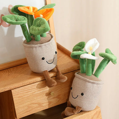 Green Plant Potted Plants Lily Flowers Strawberries Lotus Flowers Persimmons Morning Glory Ornament Soft Birthday Gifts Decor