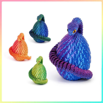 Hot 3D Printing Snake Eggs Home Decoration Creative Pressure-reducing Snake Molds Home Decor Items Moving Rotating Anime Figures