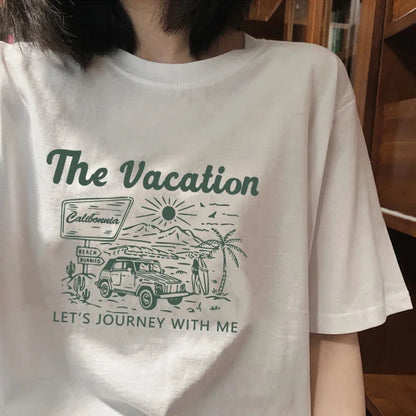 Trendy Retro Japanese Short Sleeve Loose T-Shirt Women's Summer Design Casual Student Top Crew Neck Short Sleeved Top
