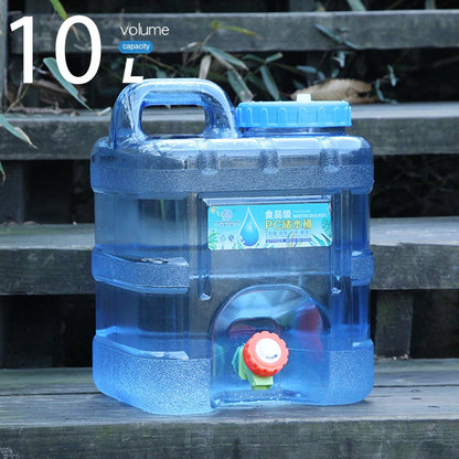 7.5/10/15L Water Carrier Tank Portable Water Storage Tanks Food Grade Large-Capacity with Faucet for Picnic Hiking