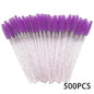 500/1000pcs Eyelash Brush Applicator Wholesale Lash Mascara Wands Brushes For Eyelash Extension Eyebrow Spoolies Beauty Tools