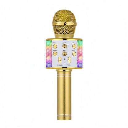 Fun Karaoke Microphone Speaker for Adults Kids, Wireless Bluetooth, Voice Changer, Echo Effect, LED Lights Microphone for Party