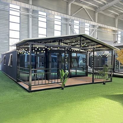 Restaurant 20FT 40 Ft Prefab Steel Prefabricated Sandwich Panel Expandable Living Container House Tiny Homes With Bathroom