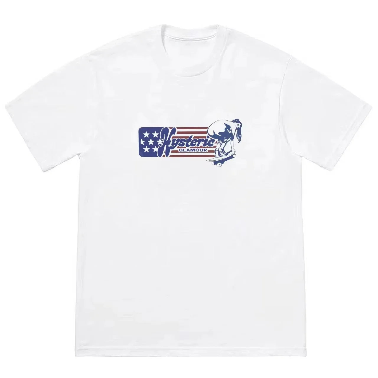 2026 Hysteric Glamour Women's T-shirt American Retro Tee Street Culture Tide Men Tshirt NicheTrend Short Sleeve Women's Clothing